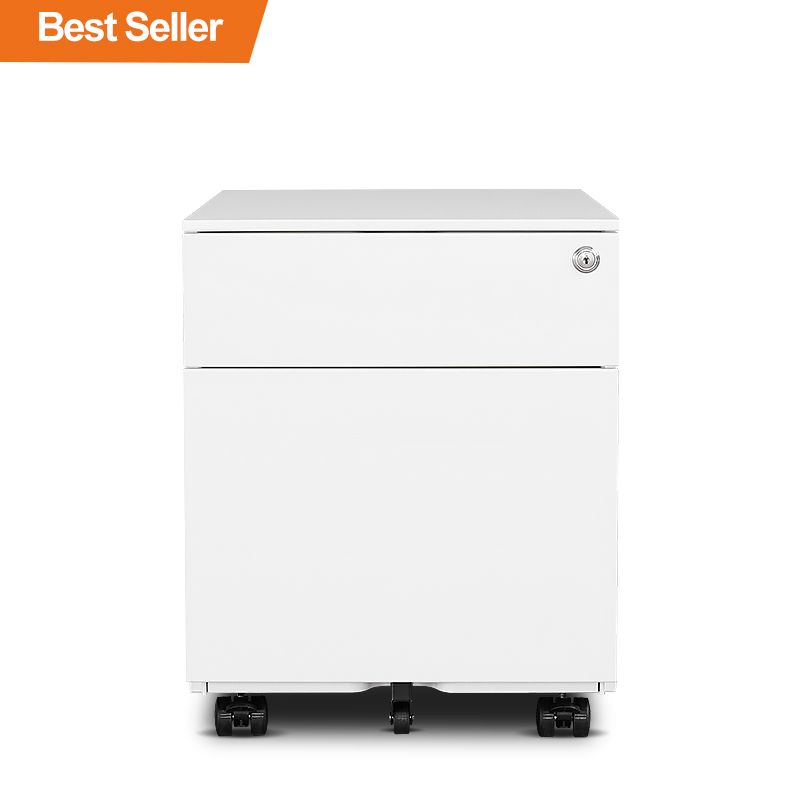 2抽侧拉活动柜-白色