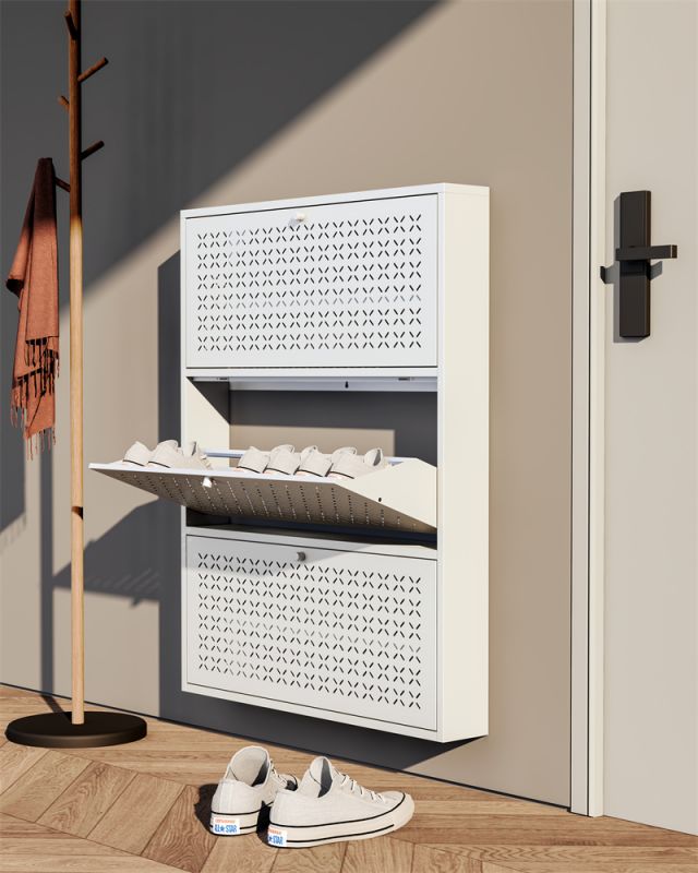 超薄鞋柜-白色