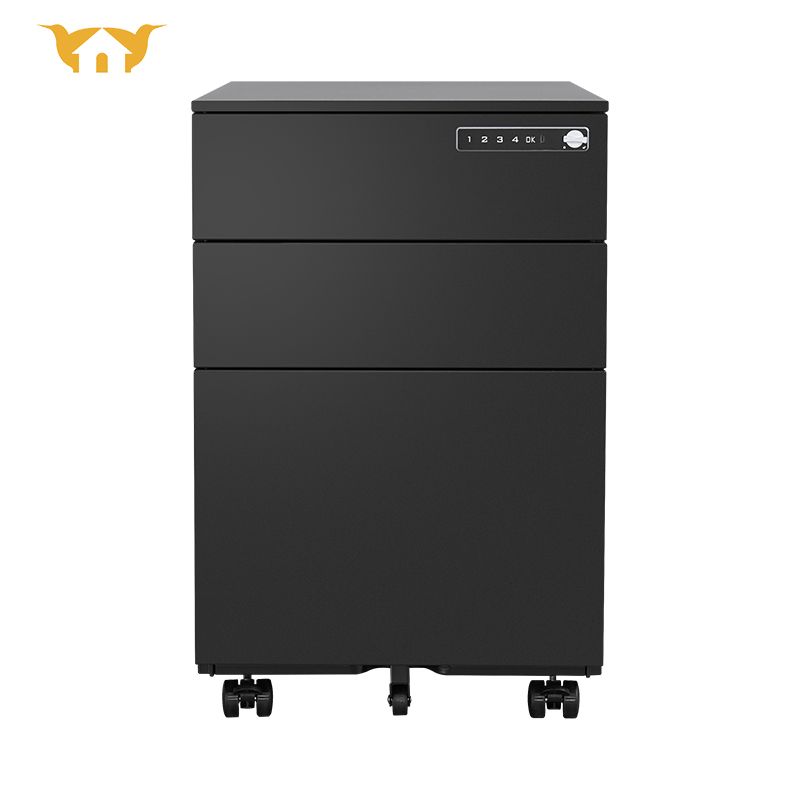 3抽黑色侧拉-密码锁